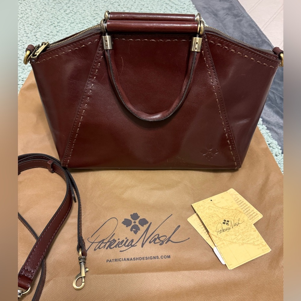 Patricia Nash Holland Top Handle Leather Satchel
